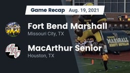 Recap: Fort Bend Marshall  vs. MacArthur Senior  2021