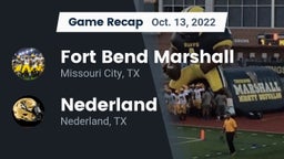 Recap: Fort Bend Marshall  vs. Nederland  2022