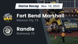 Recap: Fort Bend Marshall  vs. Randle  2023