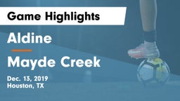Aldine  vs Mayde Creek  Game Highlights - Dec. 13, 2019