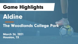 Aldine  vs The Woodlands College Park  Game Highlights - March 26, 2021