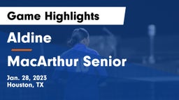 Aldine  vs MacArthur Senior  Game Highlights - Jan. 28, 2023