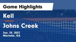 Kell  vs Johns Creek  Game Highlights - Jan. 29, 2022