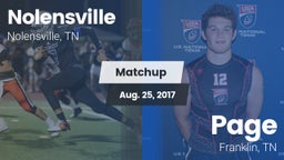 Matchup: Nolensville High Sch vs. Page  2017