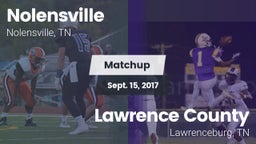 Matchup: Nolensville High Sch vs. Lawrence County  2017