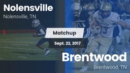 Matchup: Nolensville High Sch vs. Brentwood  2017