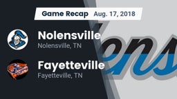 Recap: Nolensville  vs. Fayetteville  2018