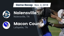 Recap: Nolensville  vs. Macon County  2018
