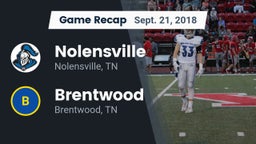 Recap: Nolensville  vs. Brentwood  2018