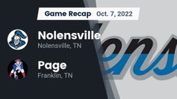 Recap: Nolensville  vs. Page  2022