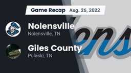 Recap: Nolensville  vs. Giles County  2022