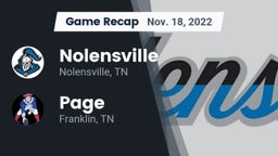 Recap: Nolensville  vs. Page  2022
