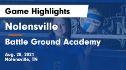 Nolensville  vs Battle Ground Academy  Game Highlights - Aug. 28, 2021
