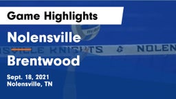 Nolensville  vs Brentwood  Game Highlights - Sept. 18, 2021