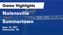 Nolensville  vs Summertown Game Highlights - Sept. 25, 2021