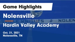 Nolensville  vs Hardin Valley Academy Game Highlights - Oct. 21, 2021