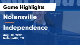 Nolensville  vs Independence  Game Highlights - Aug. 18, 2022