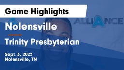 Nolensville  vs Trinity Presbyterian  Game Highlights - Sept. 3, 2022