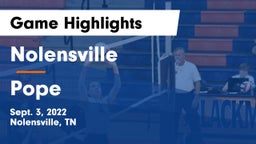 Nolensville  vs Pope  Game Highlights - Sept. 3, 2022