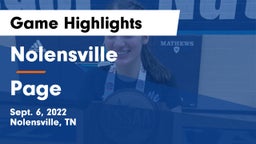 Nolensville  vs Page  Game Highlights - Sept. 6, 2022