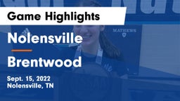 Nolensville  vs Brentwood  Game Highlights - Sept. 15, 2022