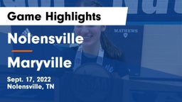 Nolensville  vs Maryville  Game Highlights - Sept. 17, 2022