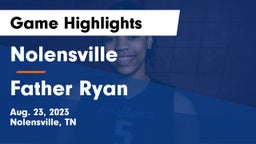 Nolensville  vs Father Ryan Game Highlights - Aug. 23, 2023
