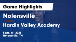 Nolensville  vs Hardin Valley Academy Game Highlights - Sept. 16, 2023