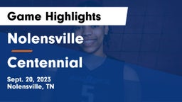 Nolensville  vs Centennial  Game Highlights - Sept. 20, 2023