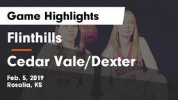 Flinthills  vs Cedar Vale/Dexter  Game Highlights - Feb. 5, 2019