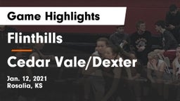 Flinthills  vs Cedar Vale/Dexter  Game Highlights - Jan. 12, 2021