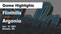 Flinthills  vs Argonia Game Highlights - Jan. 19, 2021