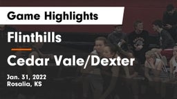 Flinthills  vs Cedar Vale/Dexter  Game Highlights - Jan. 31, 2022