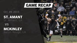 Recap: St. Amant  vs. McKinley  2015