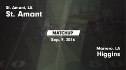 Matchup: St. Amant High vs. Higgins  2016