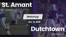 Matchup: St. Amant High vs. Dutchtown  2018