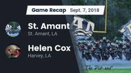 Recap: St. Amant  vs. Helen Cox  2018