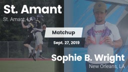 Matchup: St. Amant High vs. Sophie B. Wright  2019
