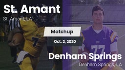 Matchup: St. Amant High vs. Denham Springs  2020