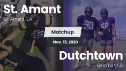 Matchup: St. Amant High vs. Dutchtown  2020