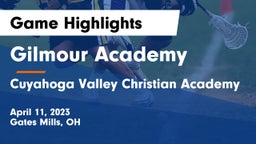 Gilmour Academy  vs Cuyahoga Valley Christian Academy  Game Highlights - April 11, 2023
