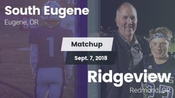 Matchup: South Eugene High vs. Ridgeview  2018