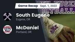 Recap: South Eugene  vs. McDaniel  2022