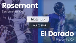 Matchup: Rosemont  vs. El Dorado  2016