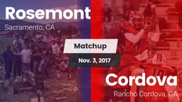 Matchup: Rosemont  vs. Cordova  2017