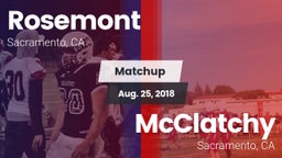 Matchup: Rosemont  vs. McClatchy  2018