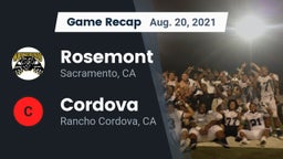 Recap: Rosemont  vs. Cordova  2021