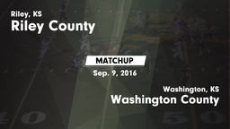 Matchup: Riley County High vs. Washington County  2016