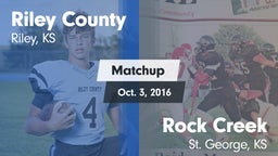 Matchup: Riley County High vs. Rock Creek  2016