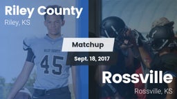 Matchup: Riley County High vs. Rossville  2017
